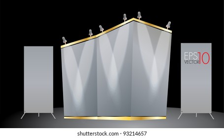 Blank trade exhibition stand. vector template for design work