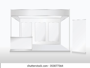 Blank trade show booth mock up