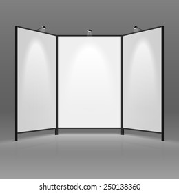 Cabine em branco da feira. Vetor.