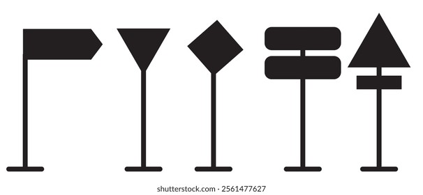 Blank traffic board icon. Road sign icon, vector illustration . 