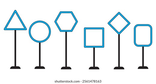 Blank traffic board icon. Road sign icon, vector illustration