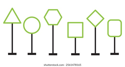 Blank traffic board icon. Road sign icon, vector illustration