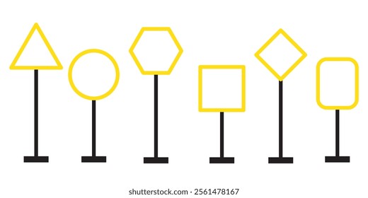 Blank traffic board icon. Road sign icon, vector illustration