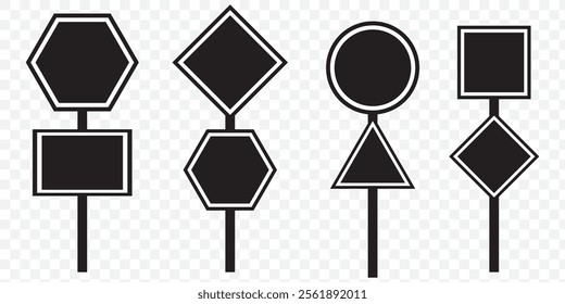 Blank traffic board icon. Road sign icon, vector illustration. eps 10.