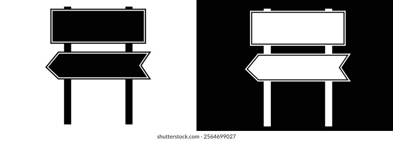Blank traffic board icon set. eps 10.