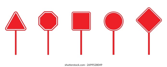 Leerer Symbolvektor für das Traffic Board. Verkehrssicherheit, Verkehrssicherheit und Verkehrszeichen. Vektorgrafik.