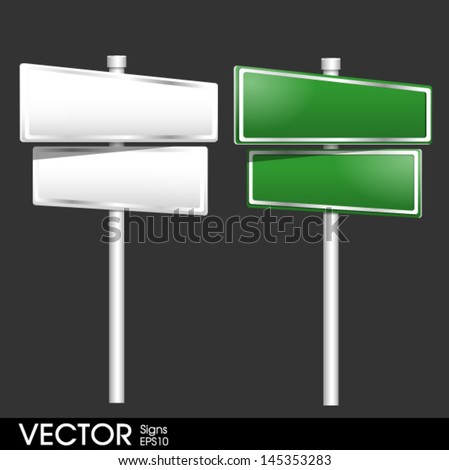 Blank traffic road sign