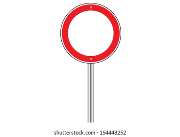 Blank Traffic Road Sign on White. Vector