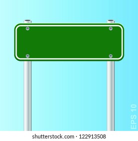Blank traffic road sign. Vector illustration