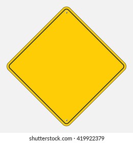 Blank traffic sign