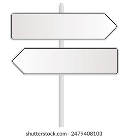 Blank traffic sign isolated on transparent background. 
