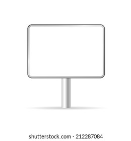 blank traffic sign vector illustration on white