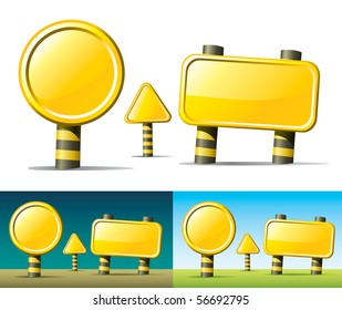 blank traffic signs