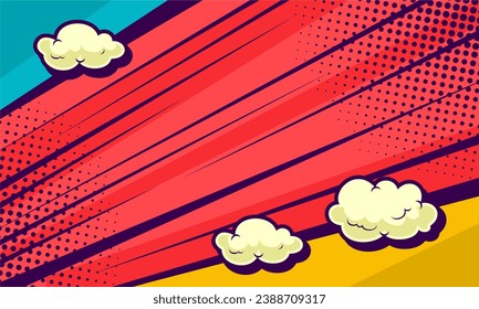 Blank trendy comic cartoon background design