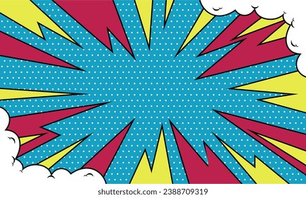 Blank trendy comic cartoon background design