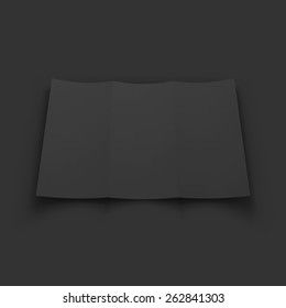 Blank tri fold paper brochure mockup. Vector Illustration EPS10. 