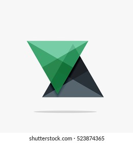 Plantilla de negocio de diseño triangular en blanco, fondo infográfico