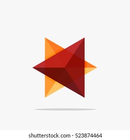 Blank triangle layout business template, infographic background