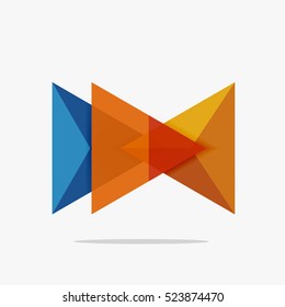 Blank triangle layout business template, infographic background