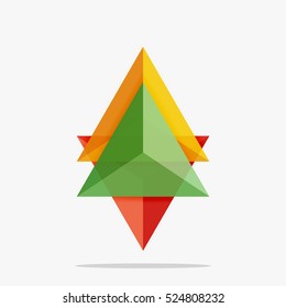 Plantilla de negocio de diseño triangular en blanco, fondo infográfico