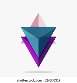 Plantilla de negocio de diseño triangular en blanco, fondo infográfico