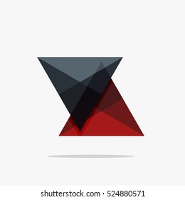 Plantilla de negocio de diseño triangular en blanco, fondo infográfico