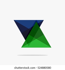 Blank triangle layout business template, infographic background