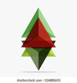 Blank triangle layout business template, infographic background