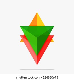 Plantilla de negocio de diseño triangular en blanco, fondo infográfico