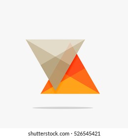 Blank triangle layout business template, infographic background
