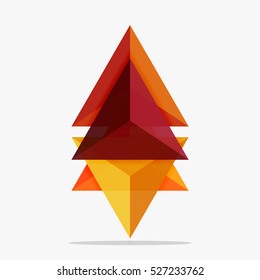 Plantilla de negocio de diseño triangular en blanco, fondo infográfico