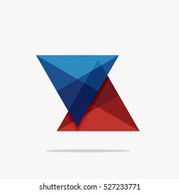 Blank triangle layout business template, infographic background