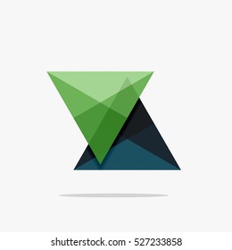 Blank triangle layout business template, infographic background