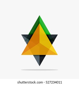 Plantilla de negocio de diseño triangular en blanco, fondo infográfico