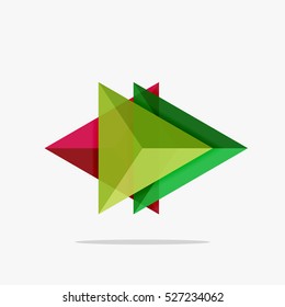 Blank triangle layout business template, infographic background