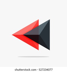 Blank triangle layout business template, infographic background