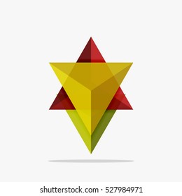 Blank triangle layout business template, infographic background