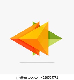 Blank triangle layout business template, infographic background