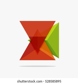 Blank triangle layout business template, infographic background
