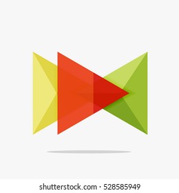 Blank triangle layout business template, infographic background