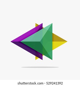 Plantilla de negocio de diseño triangular en blanco, fondo infográfico
