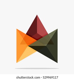 Plantilla de negocio de diseño triangular en blanco, fondo infográfico
