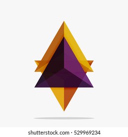 Blank triangle layout business template, infographic background