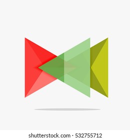 Blank triangle layout business template, infographic background