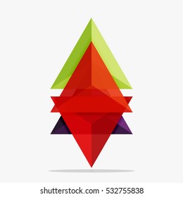 Blank triangle layout business template, infographic background