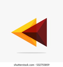 Plantilla de negocio de diseño triangular en blanco, fondo infográfico