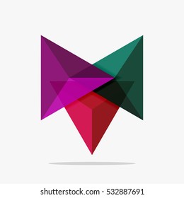 Blank triangle layout business template, infographic background