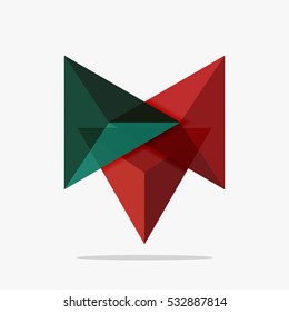 Blank triangle layout business template, infographic background