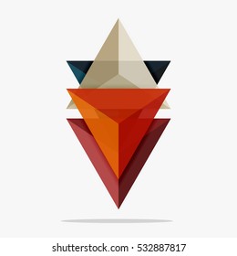 unscharfer Dreieck-Layout-Businessvorlage, Infografik-Hintergrund