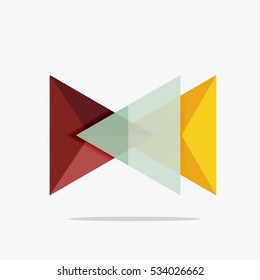 Blank triangle layout business template, infographic background
